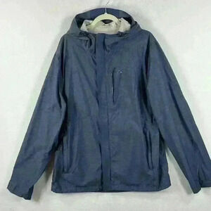 Paradox Men’s Hooded Raincoat Windbreaker Size L Blue
